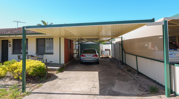 Flat style carport perth design example