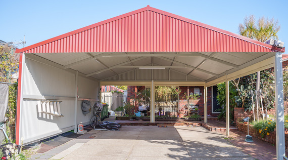 Four bay carport perth design example