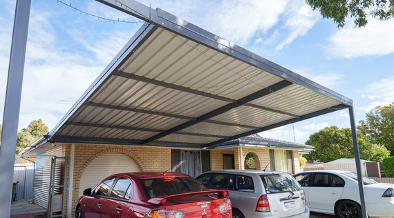 Reverse skillion carport perth design example